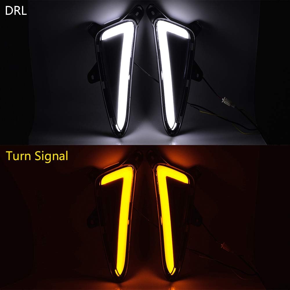 2X LED DRL Daytime Running Turn Signal Fog Light Bulb Style for Toyota C-HR XLE 16-19 Pack of 2 Q57386