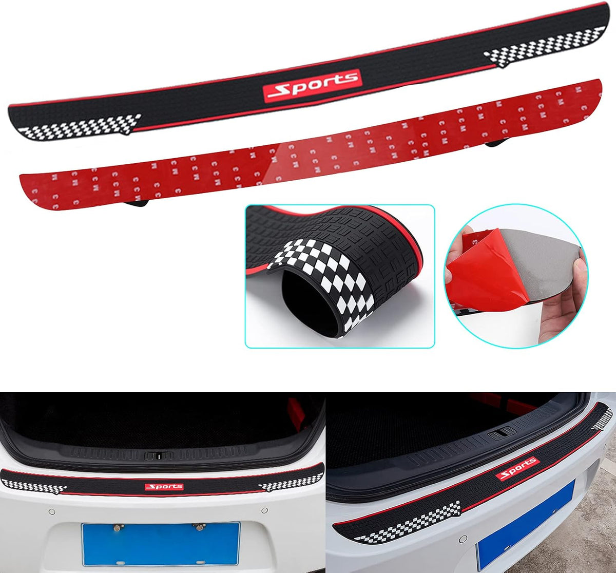Black Rubber Trunk Door Entry Guard Car Accessory L8345