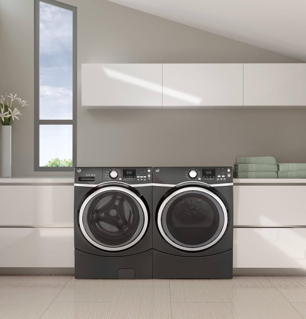 Gray Electric Dryer with Steam D5005