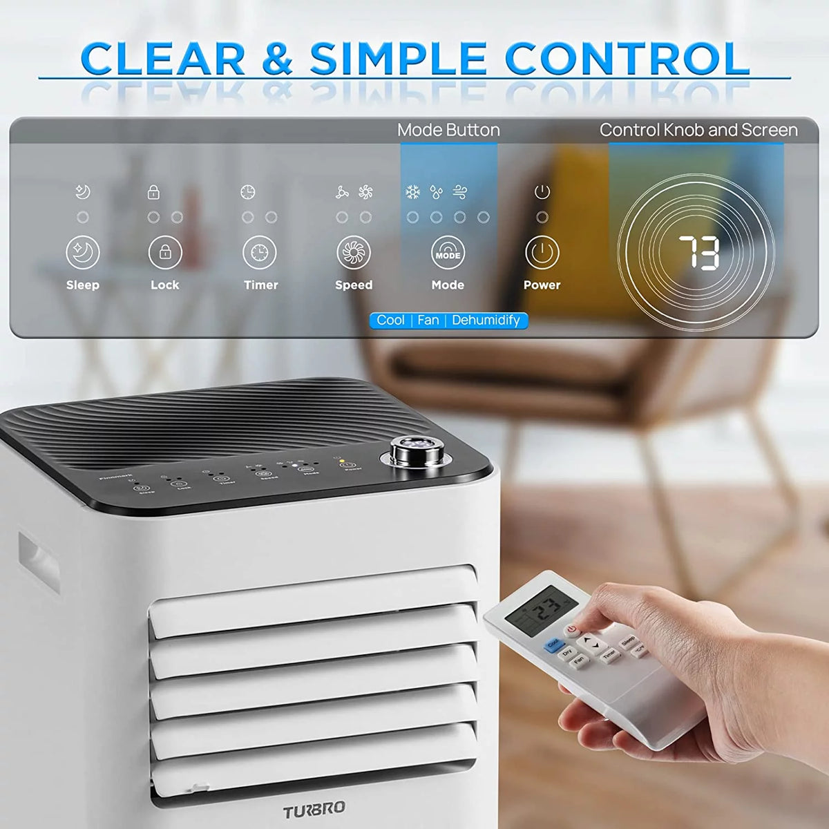10,000 BTU Portable Air Conditioner, Dehumidifier and Fan L130457