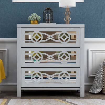 Silver Wooden Storage Cabinet B473059