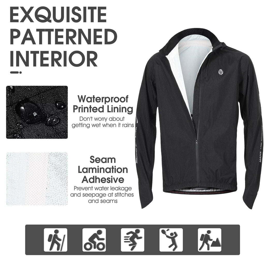 Black Windproof Cycling Jacket S10587