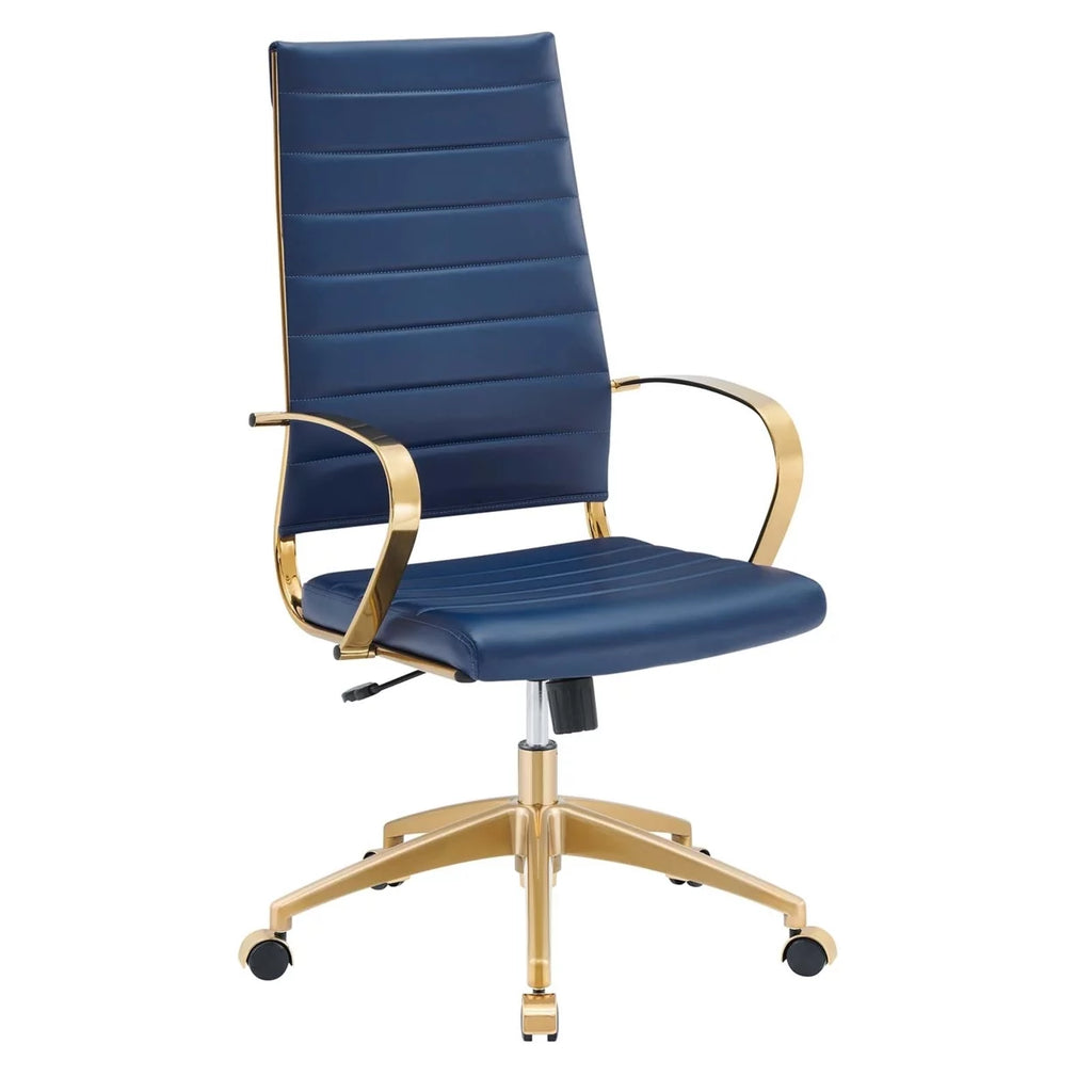Gold Stainless Steel Highback Office Chair O3542