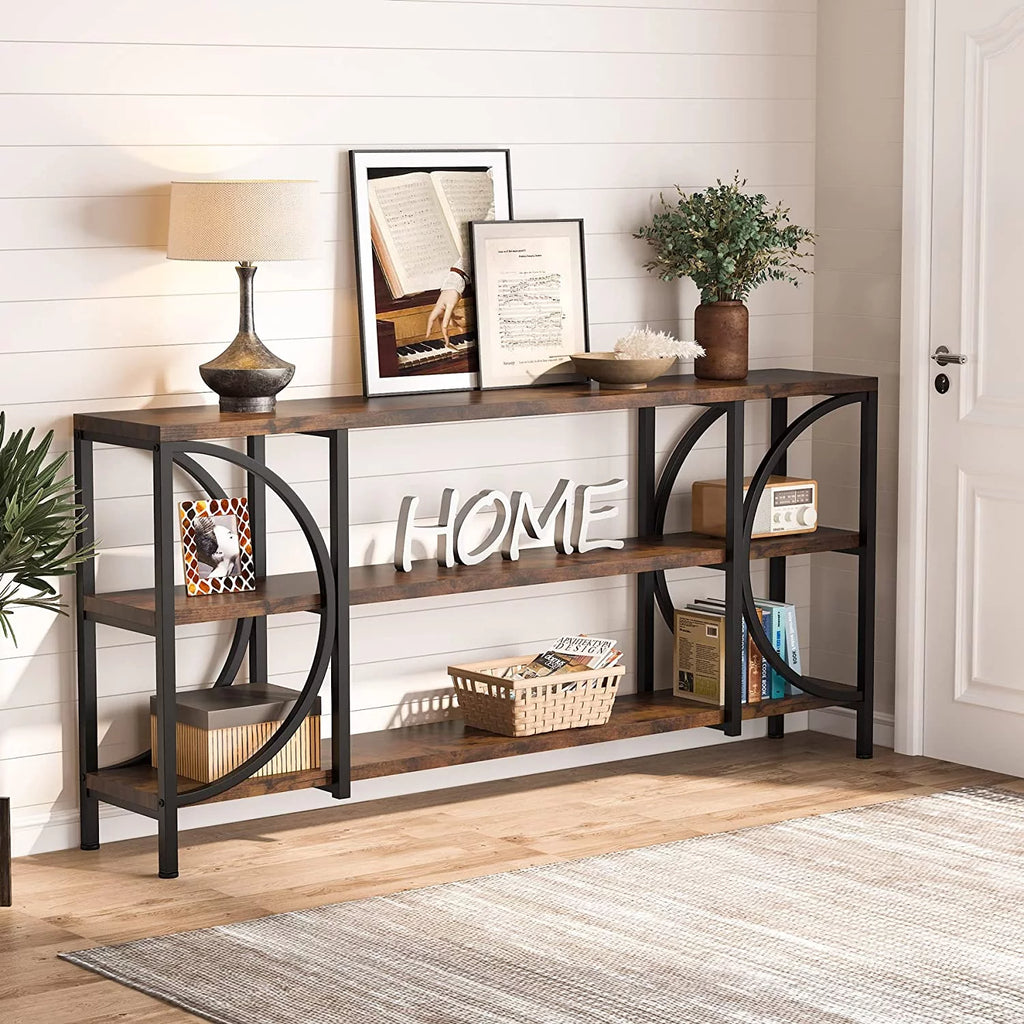 70.9 Inch 3 Tier Console Table with Shelves E8251