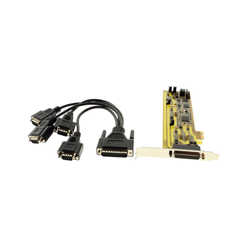 Quad Port Serial RS422/485 PCIe Card with DB44 Cable C9458
