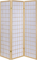 Natural 3 Panel Room Divider Folding Screen F2516