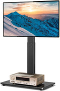Black Swivel Floor TV Stand for 32-65 inch TVs, VESA 600x400mm W9706
