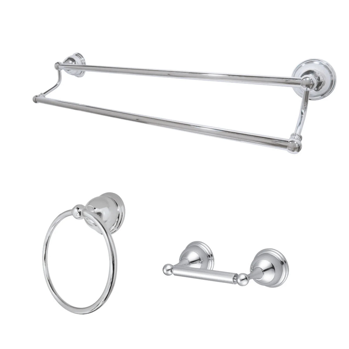 3-Piece Polished Chrome Bathroom Hardware M566
