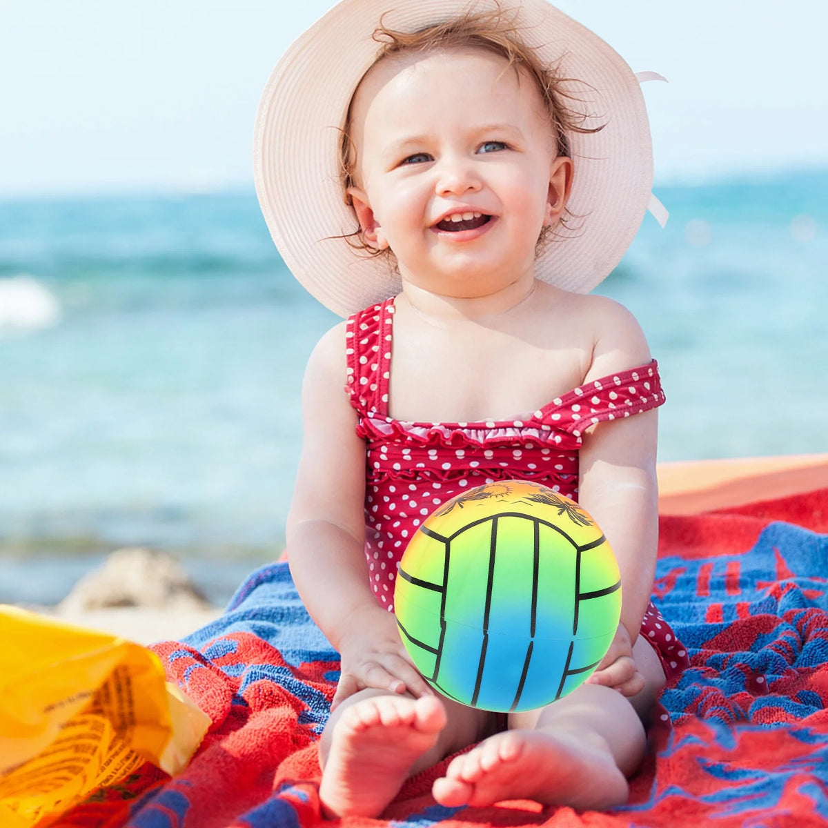 Inflatable Rainbow Volleyball Beach Ball Z91076