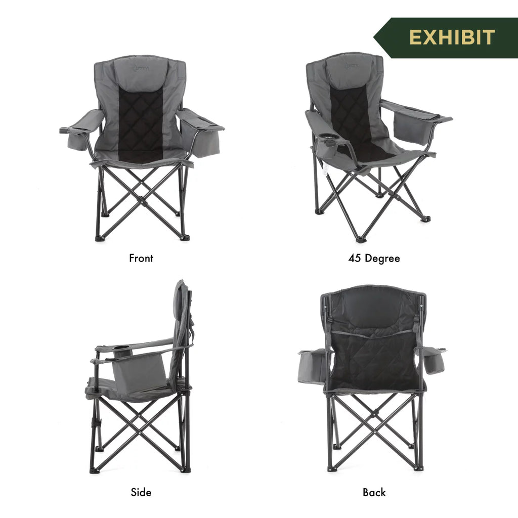 Folding Camping Quad Chair with Cooler and Carrying Bag T49514