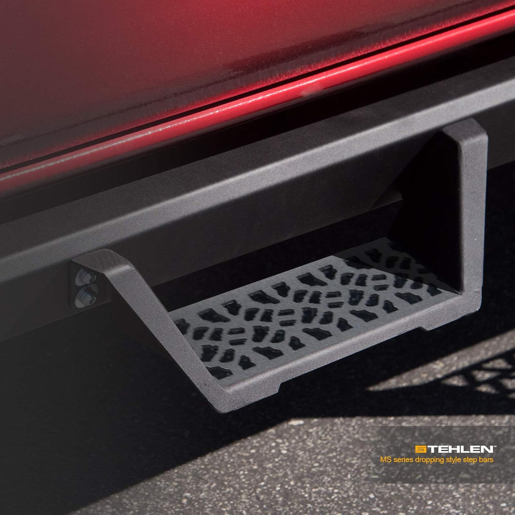Matte Black Nerf Bars Running Boards for Ford F150 SuperCrew Cab H6200