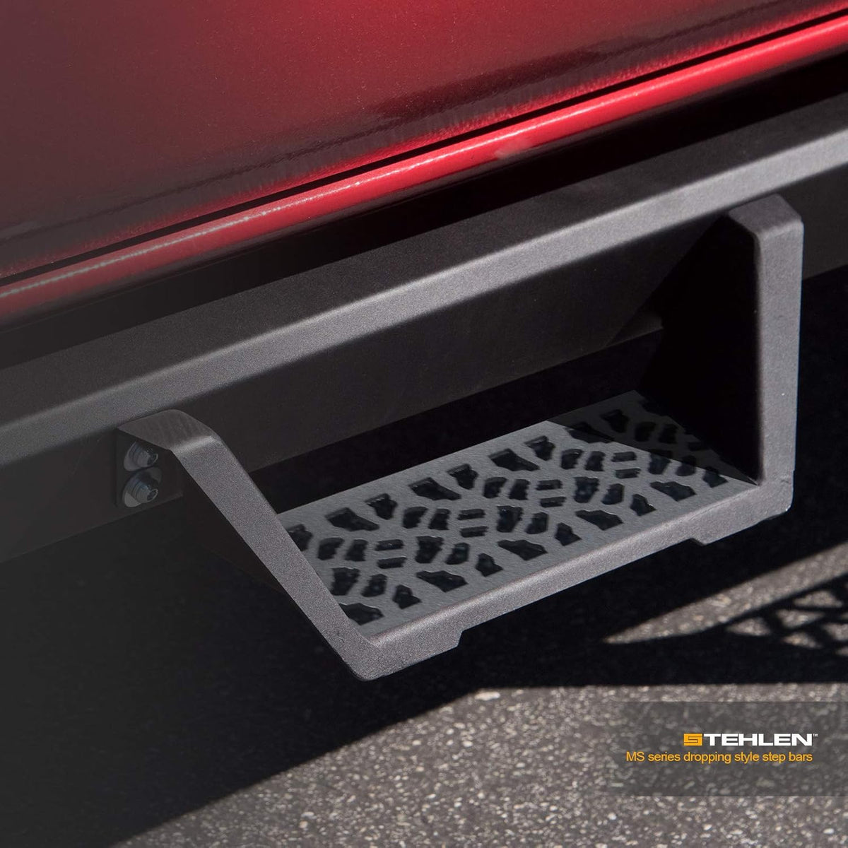 Matte Black Nerf Bars Running Boards for Ford F150 SuperCrew Cab H6200