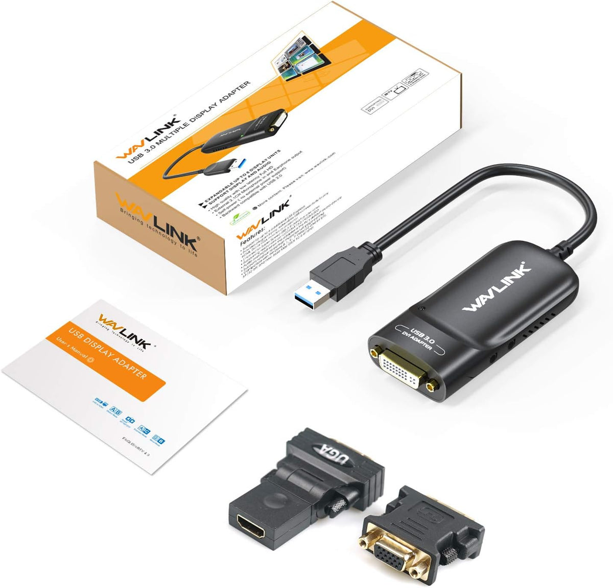 USB 3.0 to DVI/HDMI/VGA Universal Video Graphics Adapter with Audio Port A66323