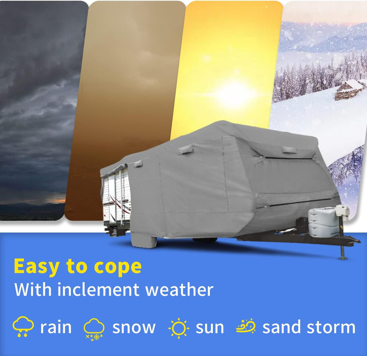 Thick 4 Layers Waterproof Travel Trailer Cover R11196