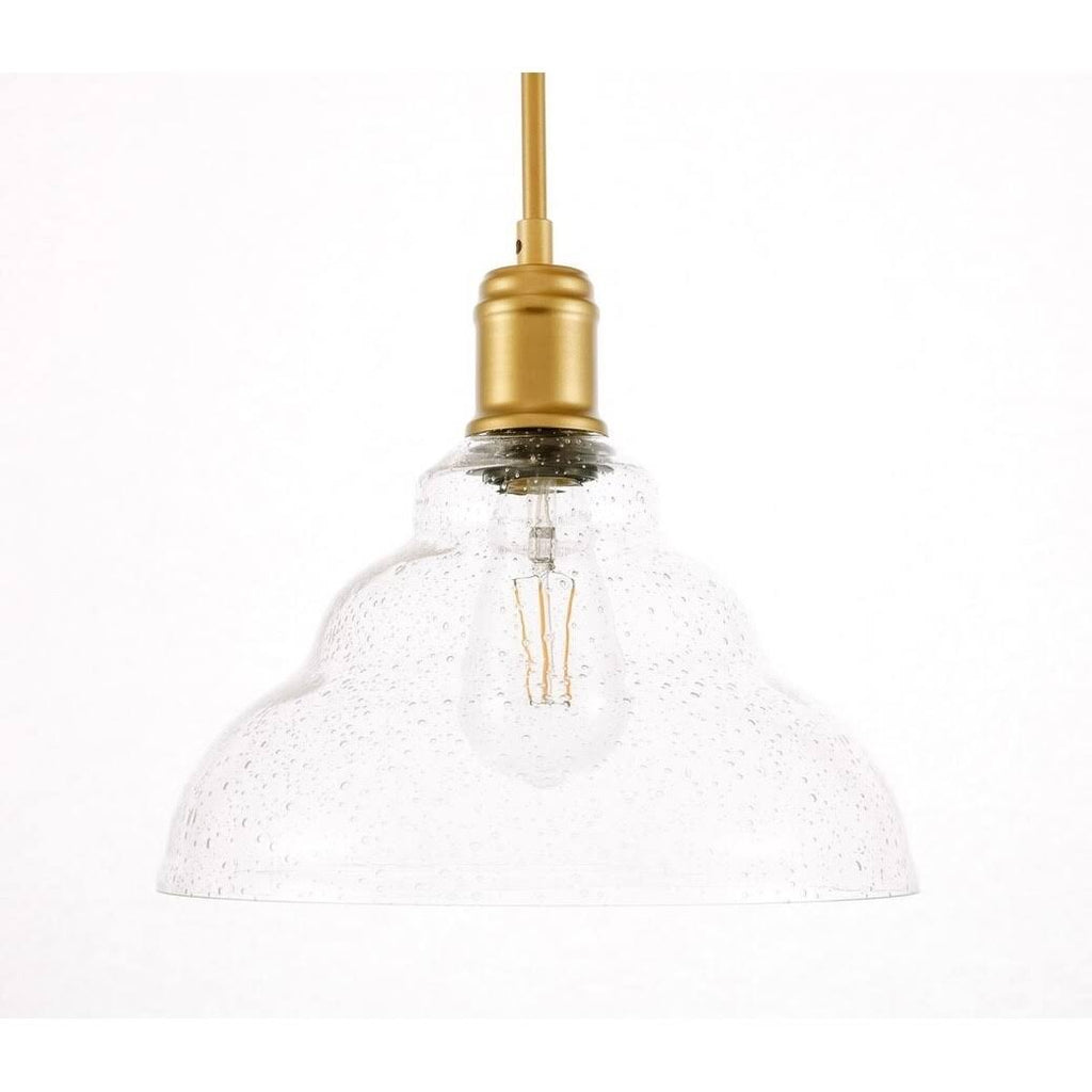 Black Seeded Glass 1-Light Table Lamp V371103