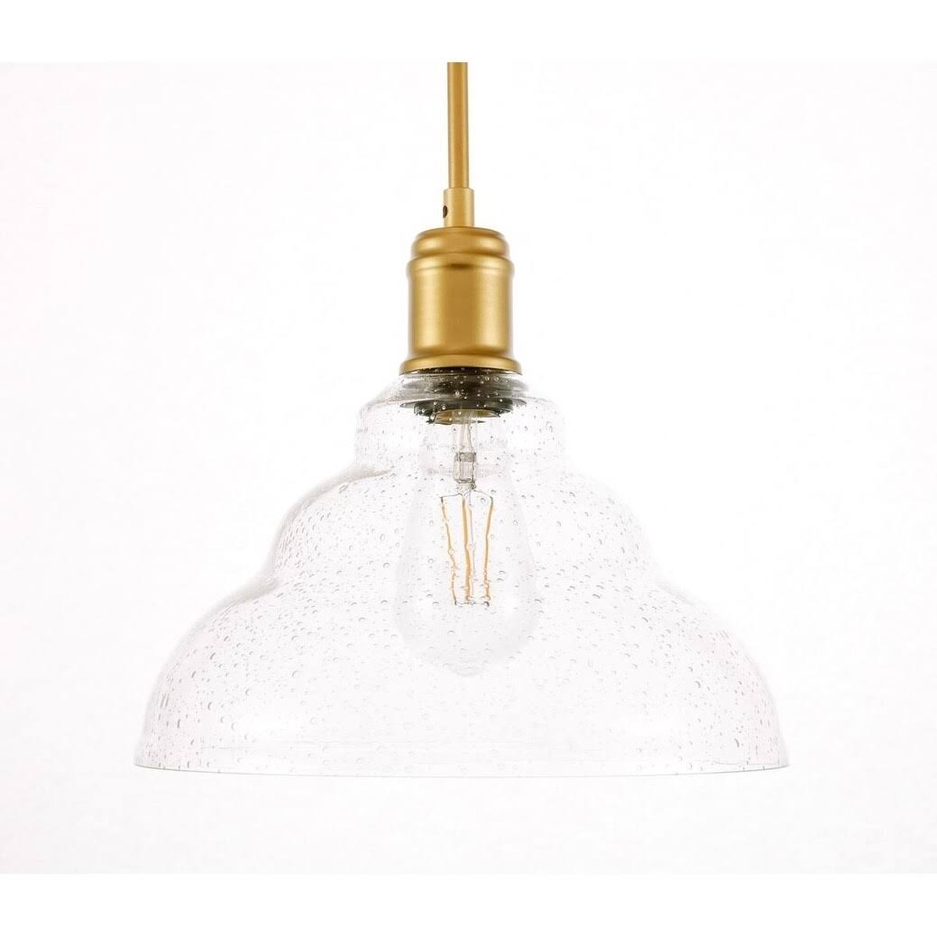 Black Seeded Glass 1-Light Table Lamp V371103