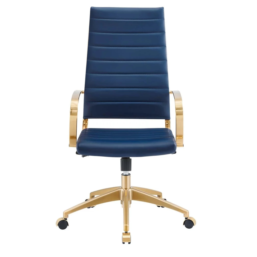 Gold Stainless Steel Highback Office Chair O3542