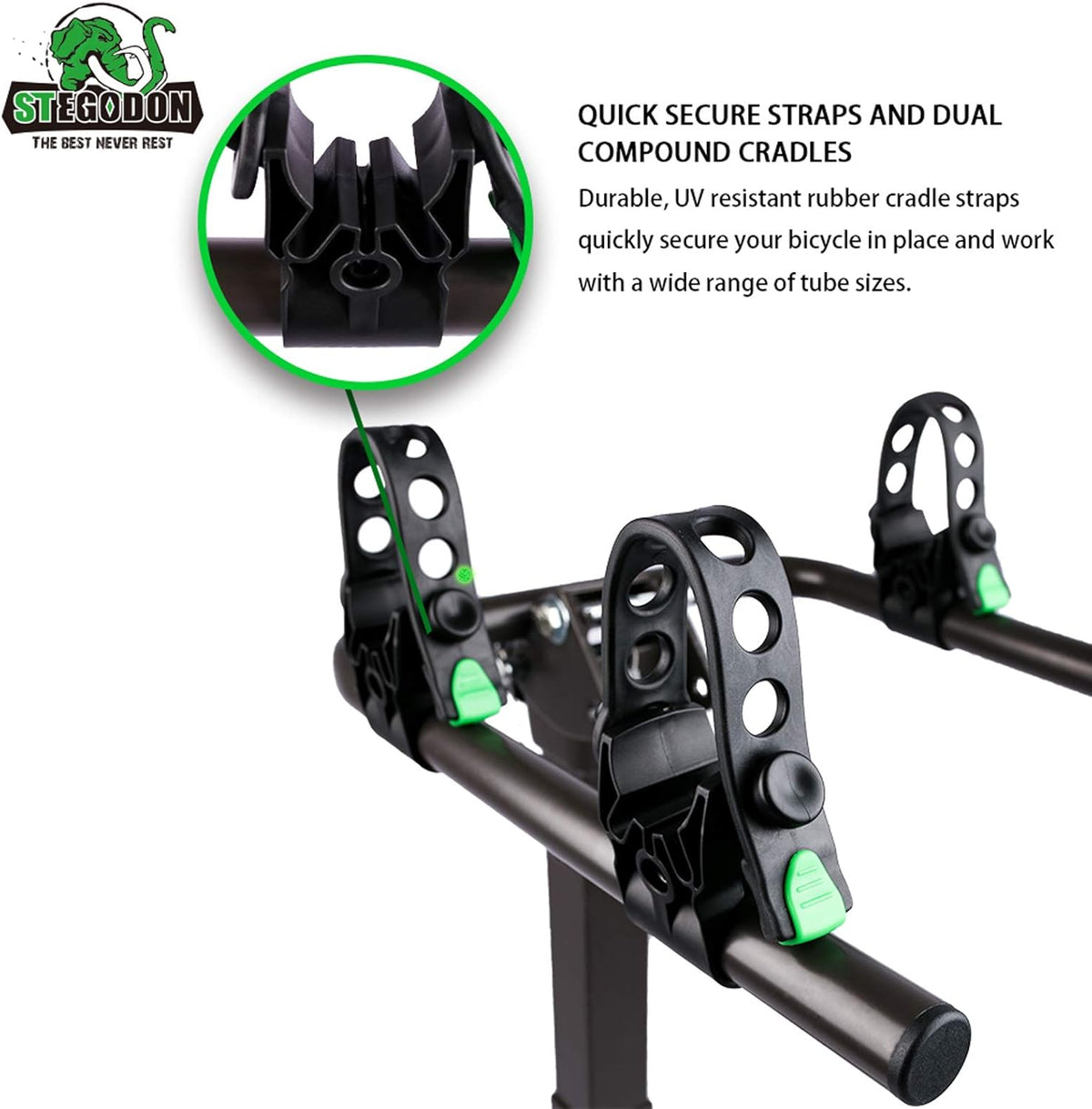 2 Bike Hitch Rack 2'' Hitch Receiver Heavy Duty Bicycle Carrier Racks Hitch Mount Double Foldable Rack Pack of 2 F1033