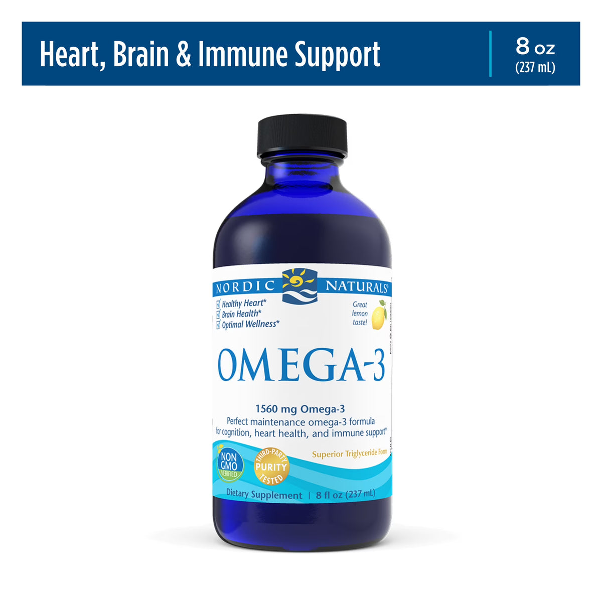 Omega-3 Liquid Fish Oil, 8 Oz T296