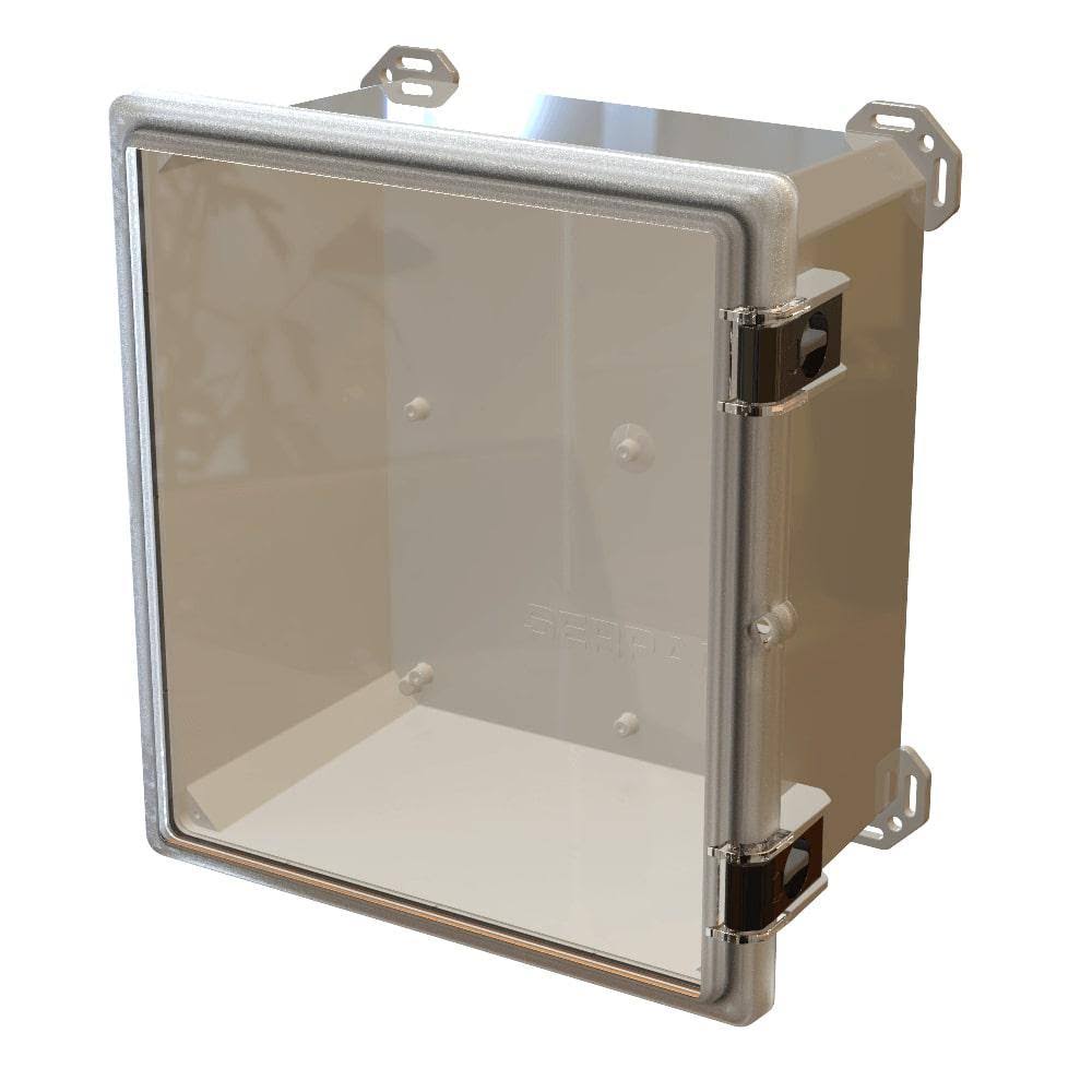 Clear/Gray Polycarbonate Hinged Latch Top Electronic Cabinet Enclosure W604551