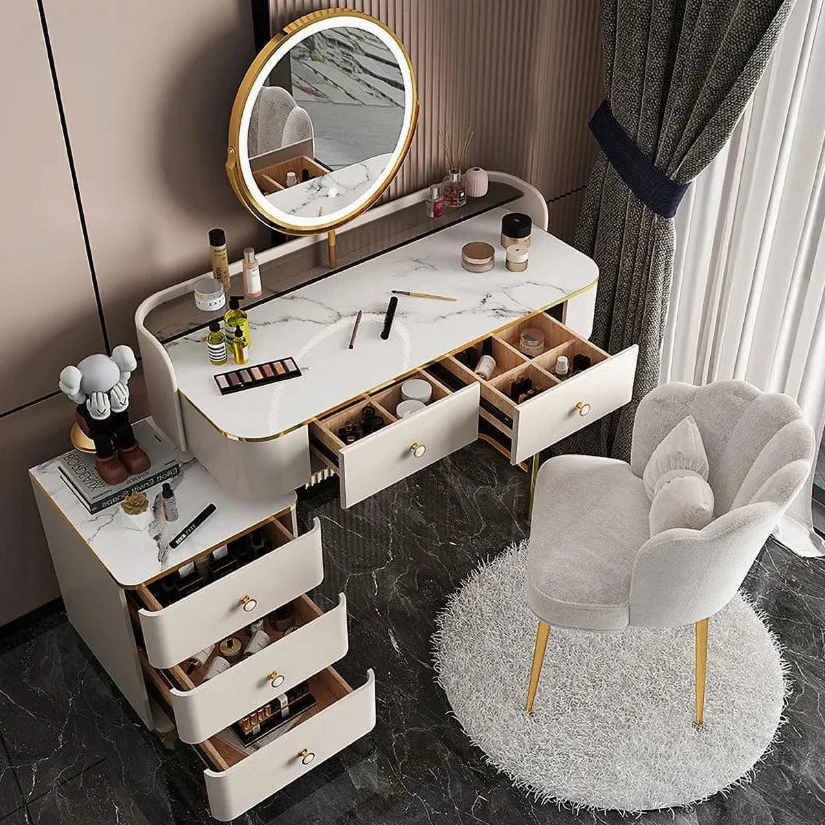 Multifunctional Storage Cabinet Dressing Table Dresser D82172
