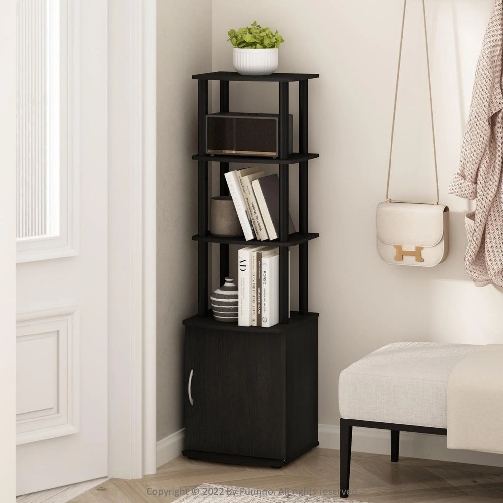 3-Tier TV Entertainment Side Table with Storage Cabinet I9216