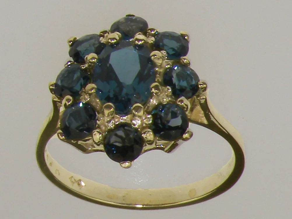 10k Yellow Gold London Blue Topaz Womens Ring M327538