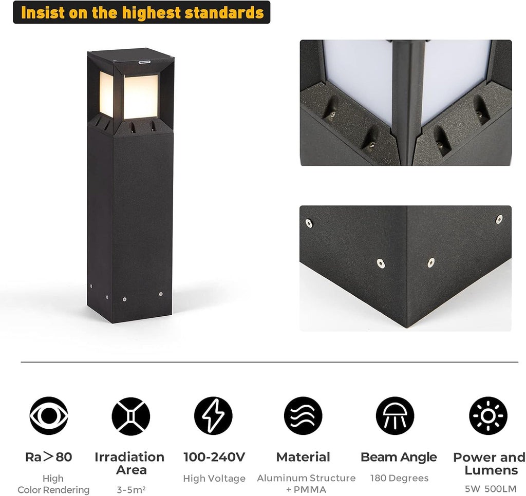 32 Inches Outdoor Bollard Light with IP54 Waterproof LED Lighting P2844
