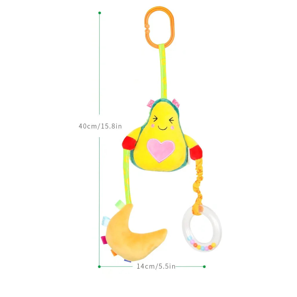 Avocado Baby Stroller Plush Toy Teething Rattle W210013