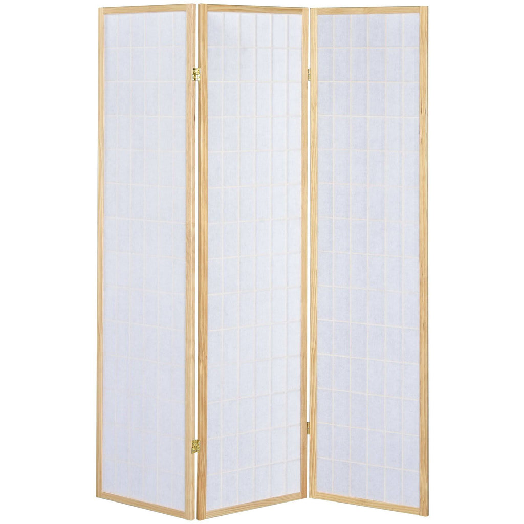 Natural 3 Panel Room Divider Folding Screen F2516