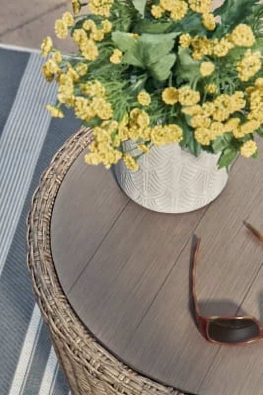Beige Outdoor End Table W105