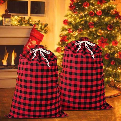35''x55'' Jumbo Christmas Drawstring Gift Bags U192307