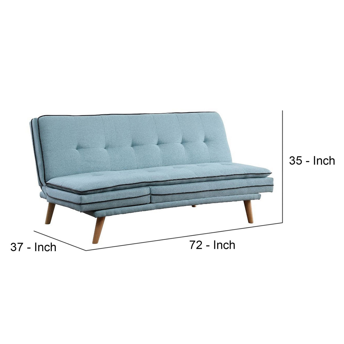 Blue Tufted Sofa with Angled Legs Q6826