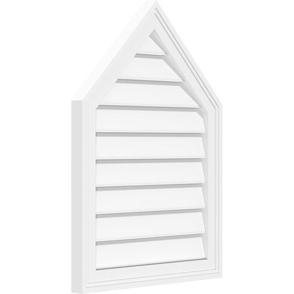 Peaked Top Surface Mount PVC Gable Vent W3711