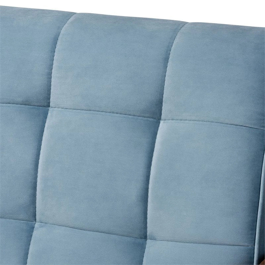 Light Blue Velvet Upholstered Wood 3-Piece Living Room Set C9299