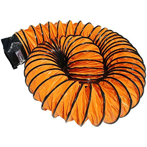Orange Ventilation Duct Hose, 10x22ID x 25 ft Length Z13291