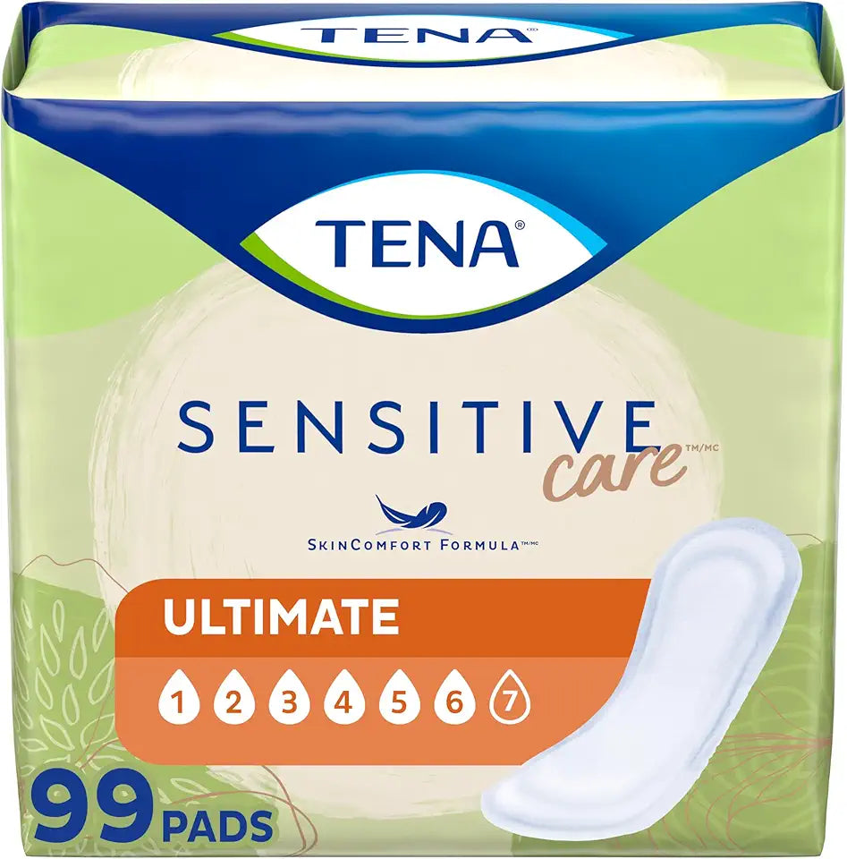 Incontinence Pads, Ultimate Absorbency, Long, 99 Count Y4567