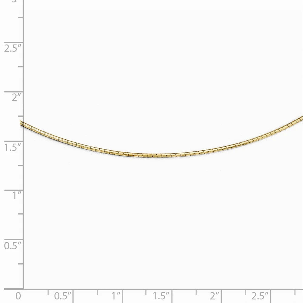 14kt Yellow Gold Omega Necklace Y682
