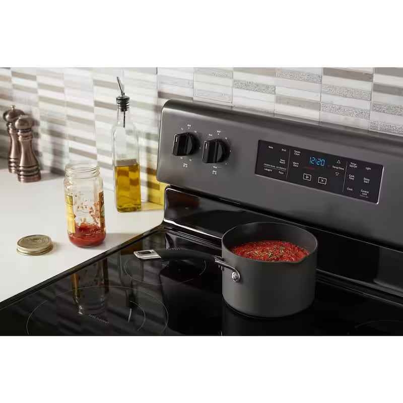 Black Stainless Electric Range with 5 Elements D99227