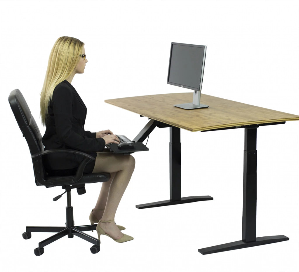 Natural Bamboo Dual Motor Adjustable Computer Desk S39564