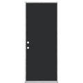 Jet Black Painted Steel Prehung Front Exterior Door F99519