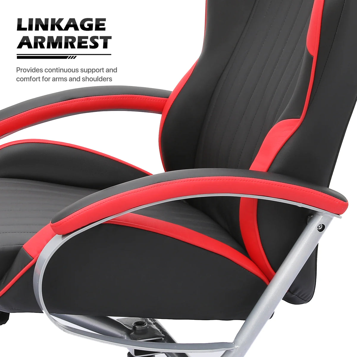 Red Adjustable Upholstered Swivel Recliner with Ottoman E99960