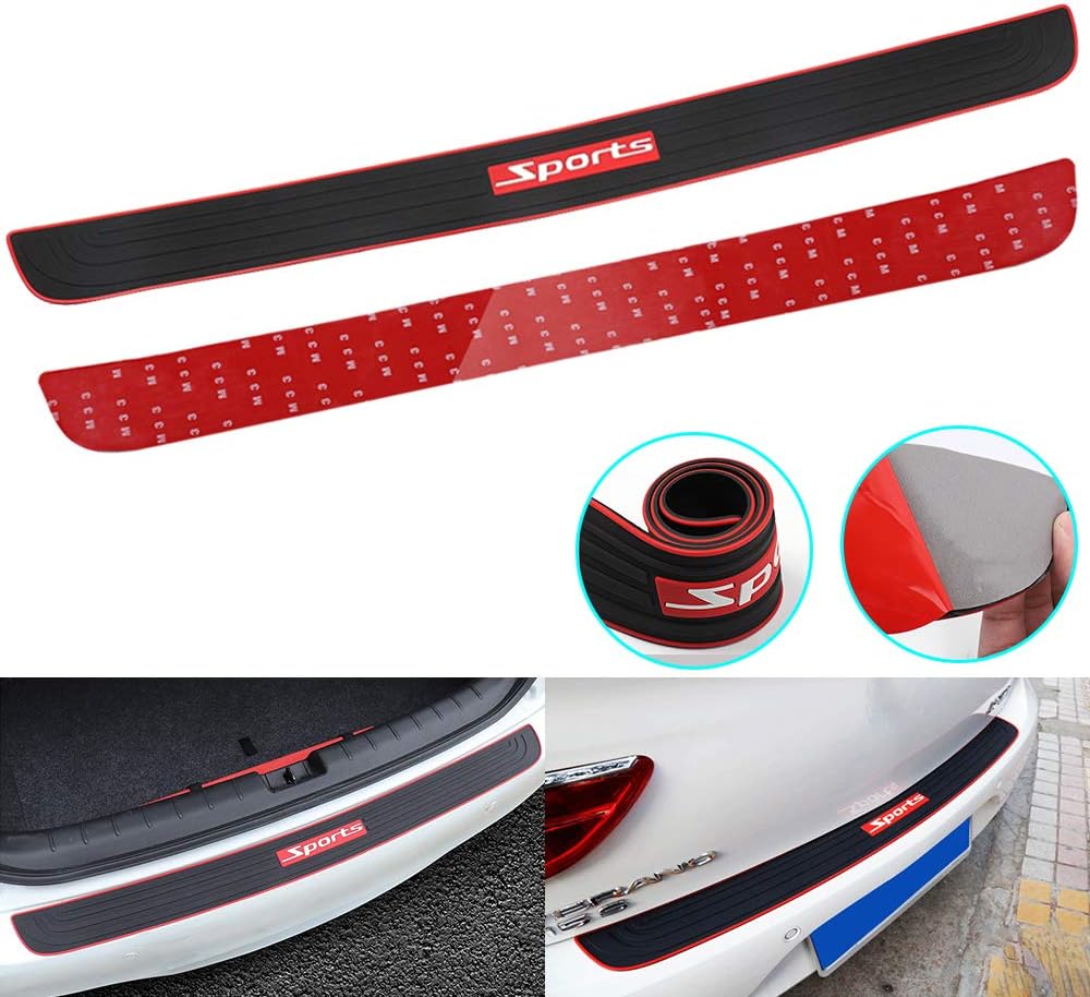 Black Rubber Trunk Door Entry Guard Car Accessory L8345