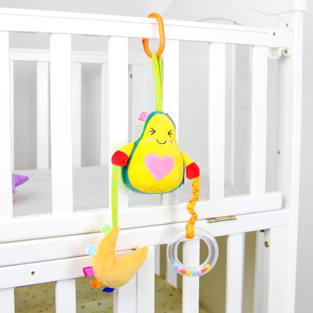 Avocado Baby Stroller Plush Toy Teething Rattle W210013