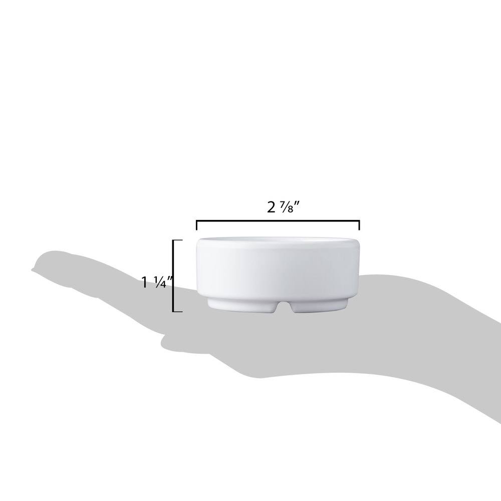 White Melamine 2 oz Straight Sided Ramekin T2477