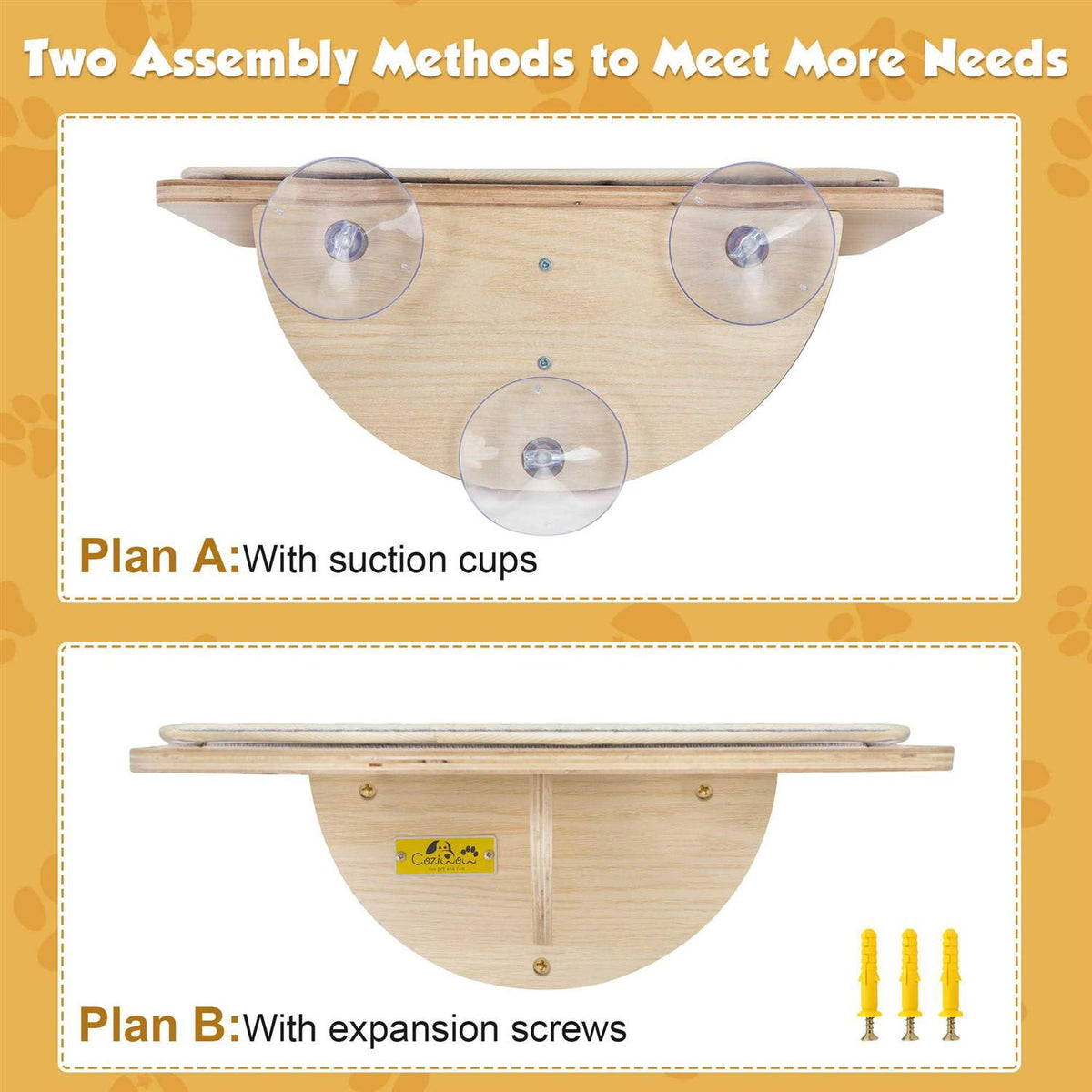 Cat Window Perch with Suction Cups P1004