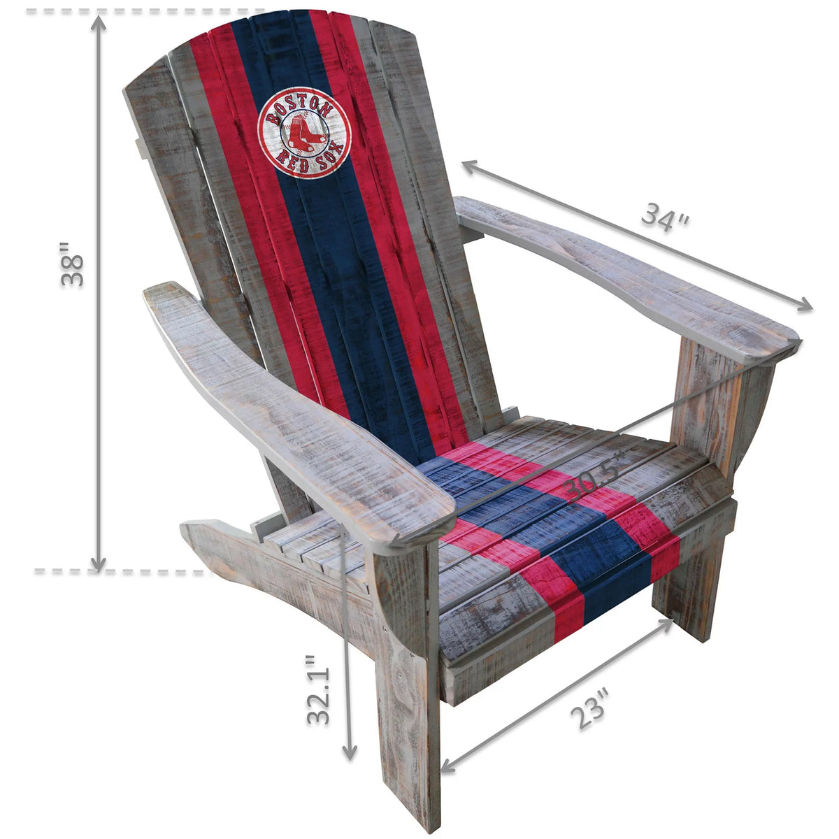 Distressed Wood Adirondack Chair D66193