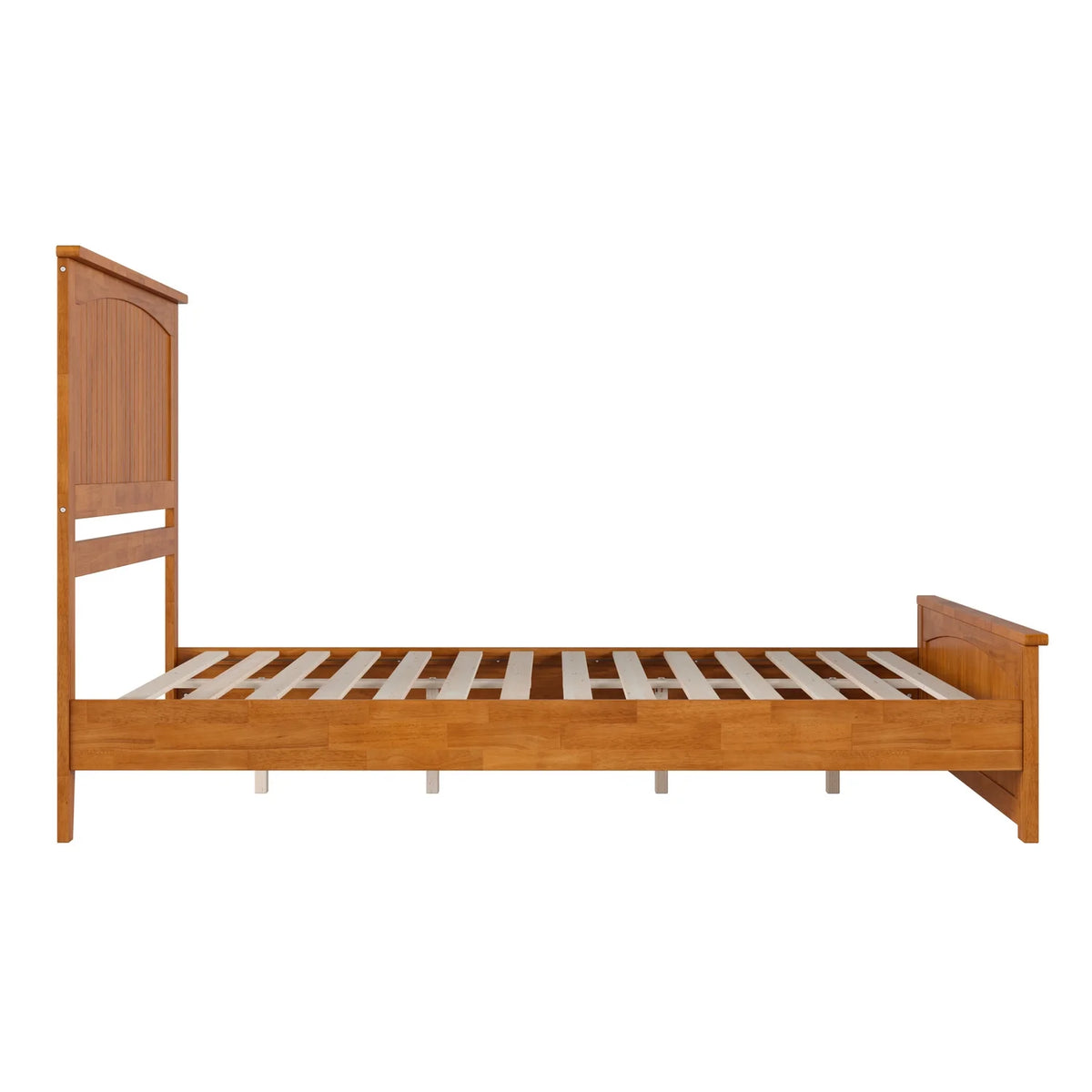 Queen Solid Wood Low Profile Platform Bed with Footboard K996