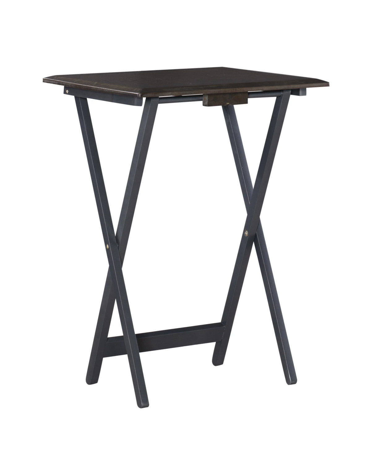 5-Piece Folding Tray Table Set with Stand, Gray P45736