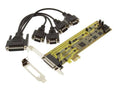 Quad Port Serial RS422/485 PCIe Card with DB44 Cable C9458